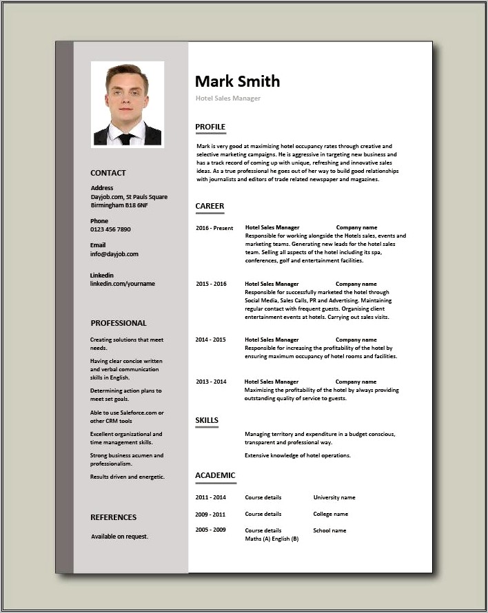 Key Skills For Sales Manager Resume