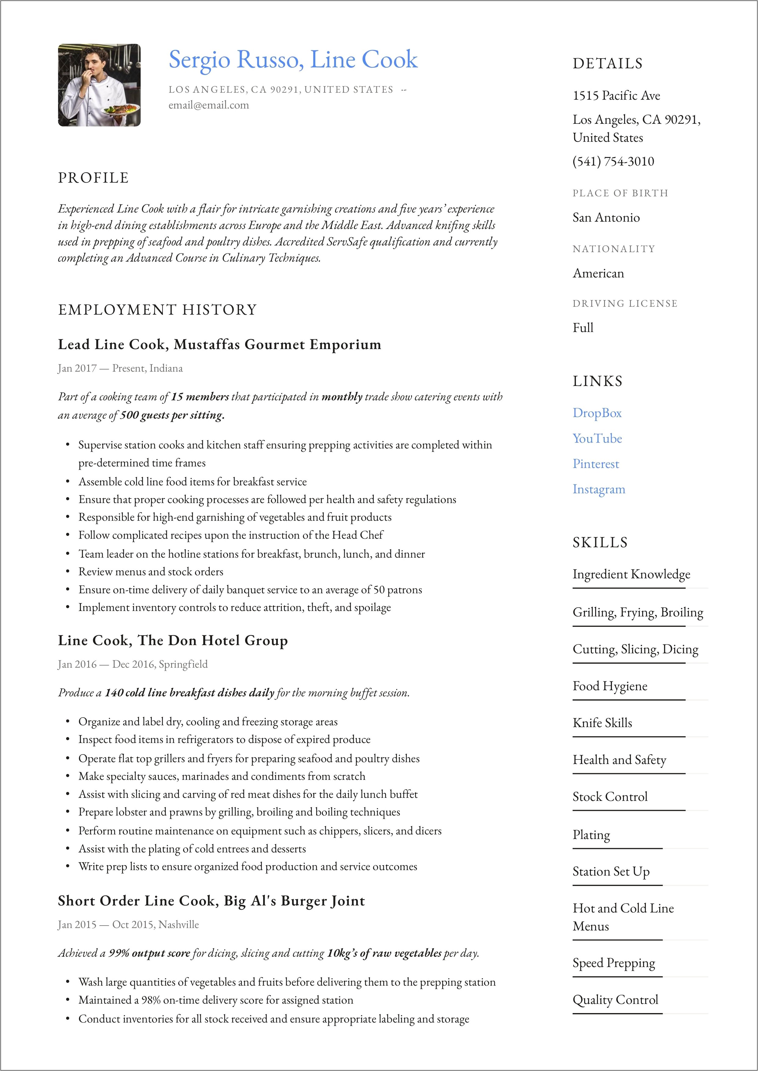 line-cook-resume-summary-dos-and-donts-resume-example-gallery