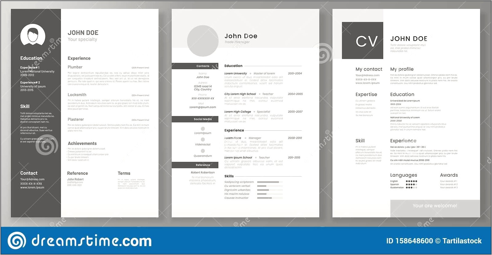 List Of Resume Template Free