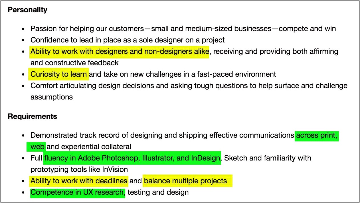 List Of Skills For Personality On Resume