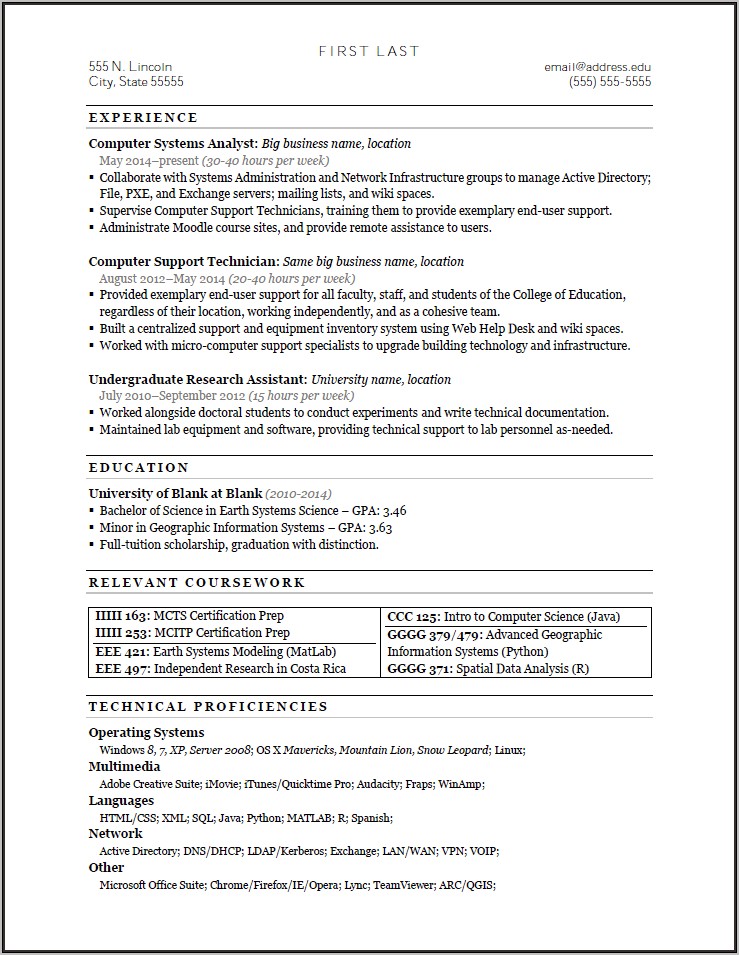 List Of Transferable Laboratory Skills For Resume