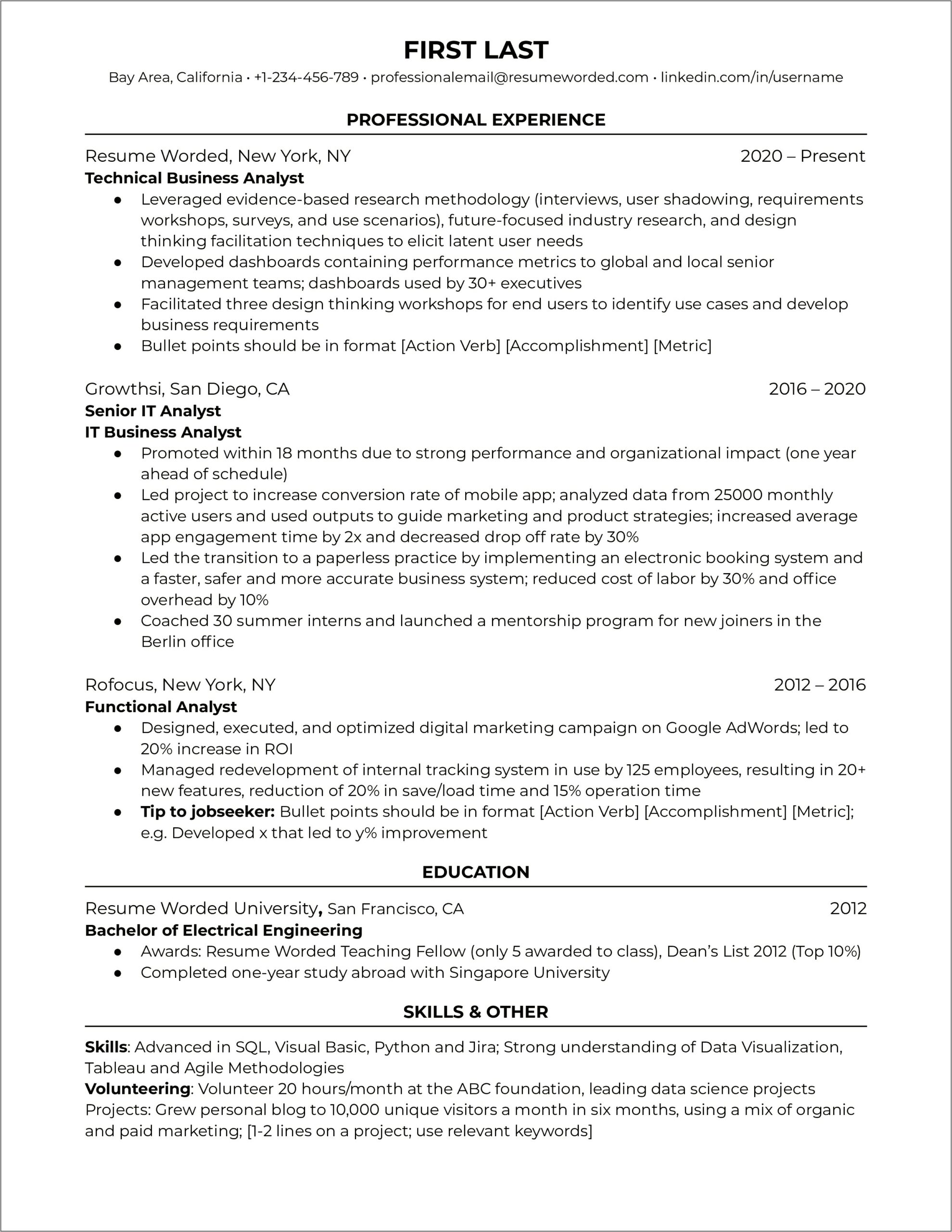 Listing Technical And Non Technical Skills On Resume