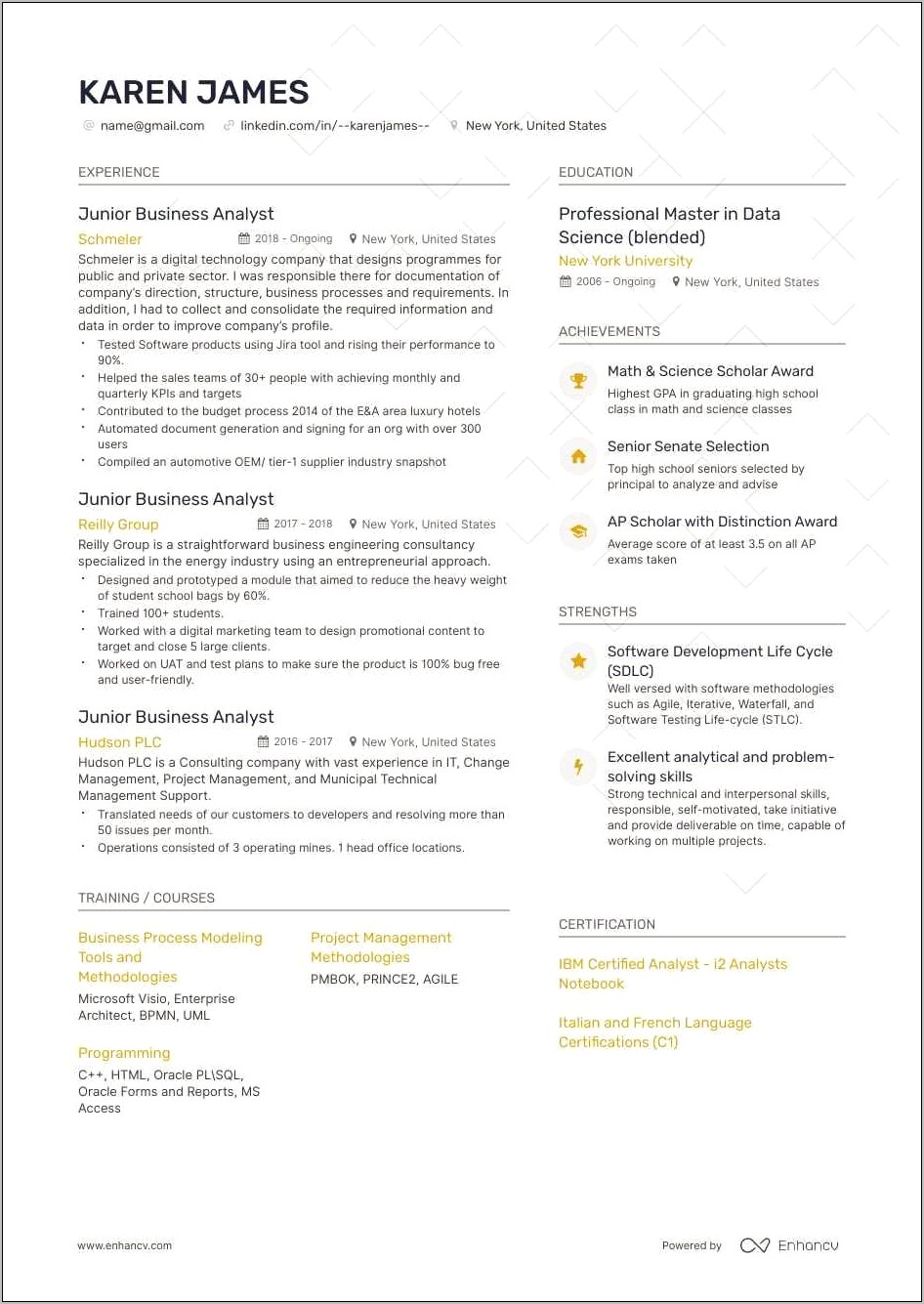 Los Encompass Business Analyst Resume Samples