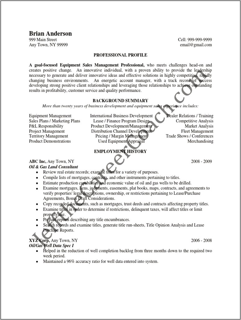 Mba Oil And Gas Consultant Sample Resume