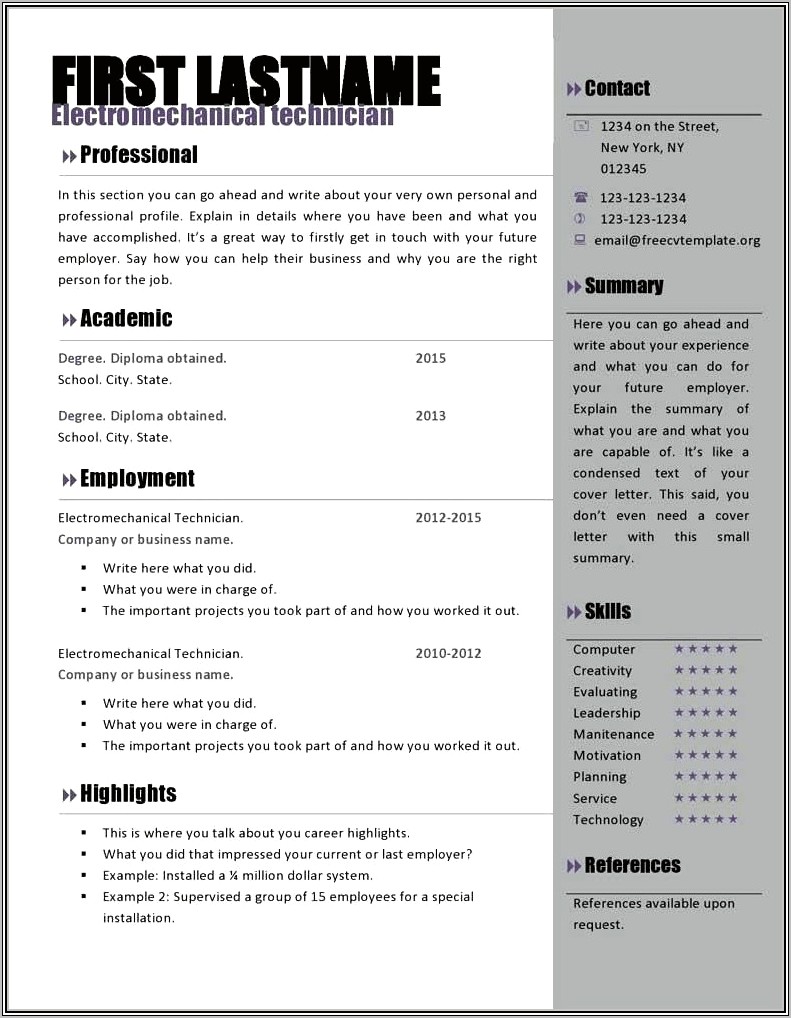 resume templates microsoft word downloads