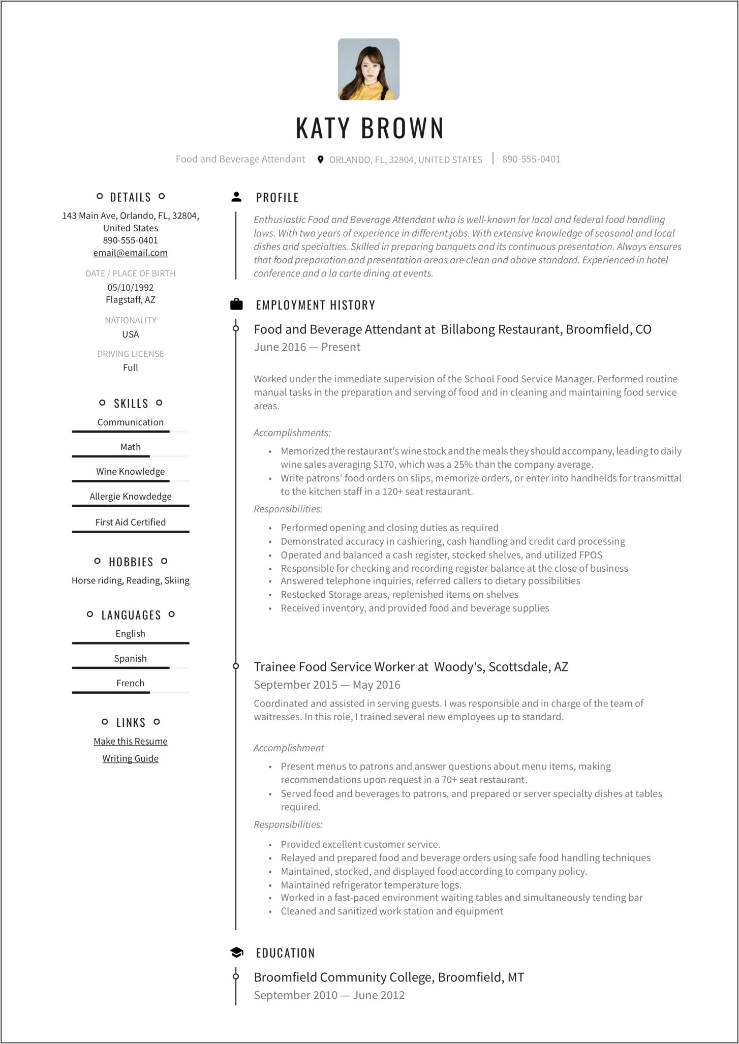 Objective For Food Manufacturing Resume