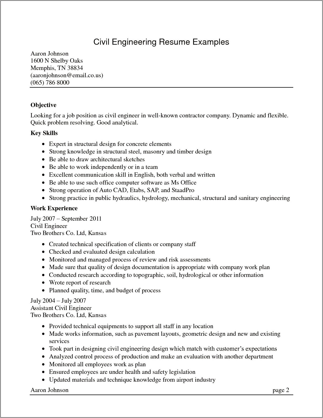 Objective In Entry Engineer Resume