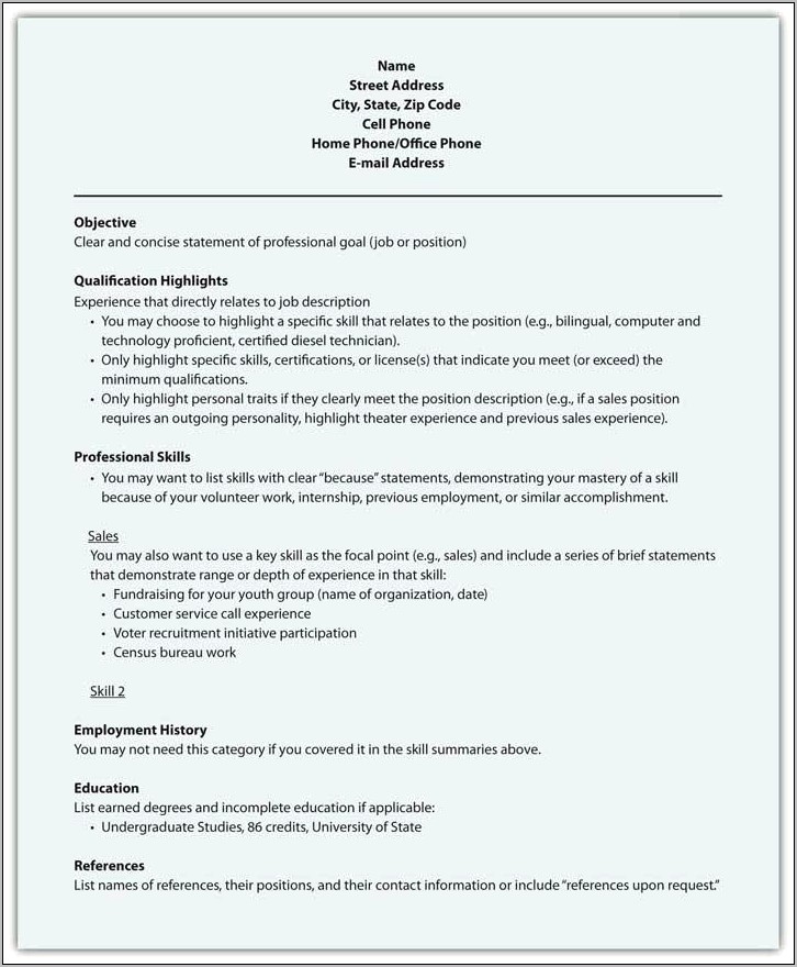 Objective Section Of Resume Same Company