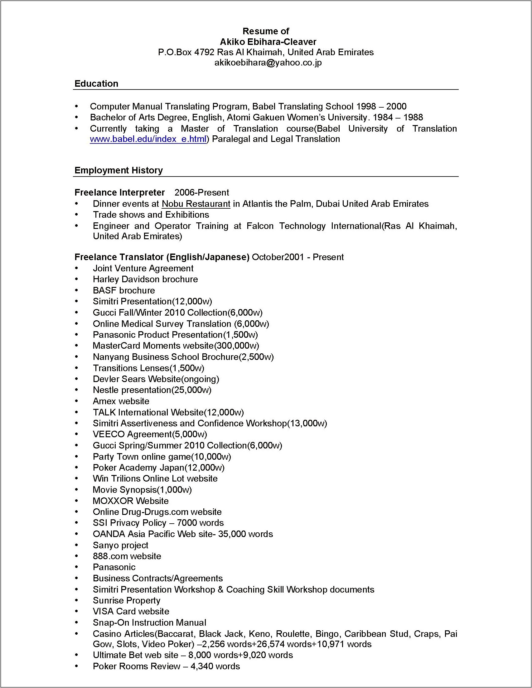 Put Bilingual In Resume Engineer