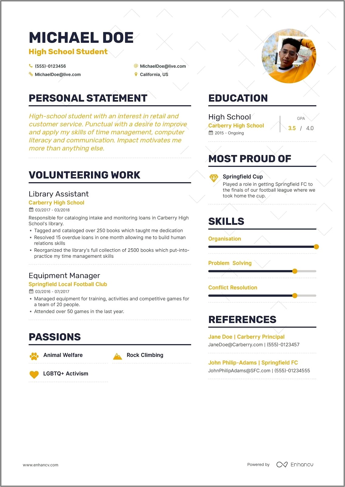 Put College Achievements On Resume After First Job