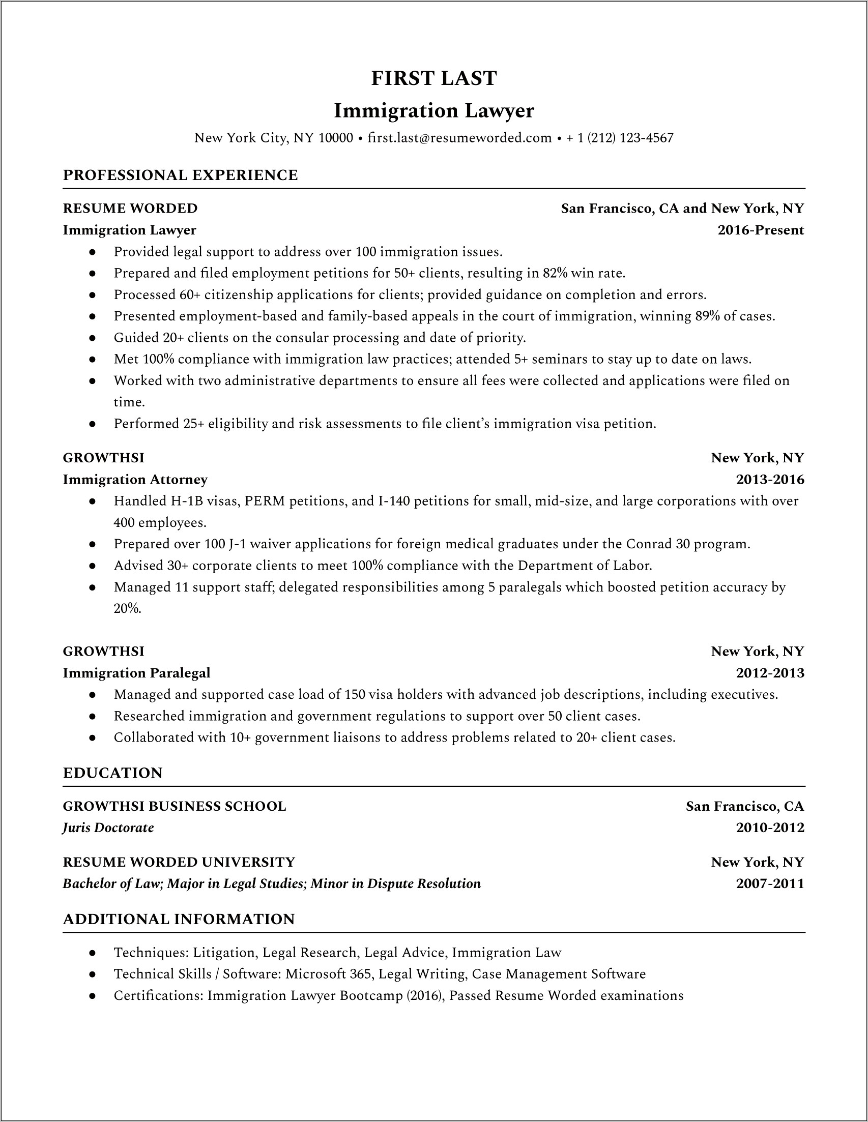 Putting Migratory Status On Cv And Resume