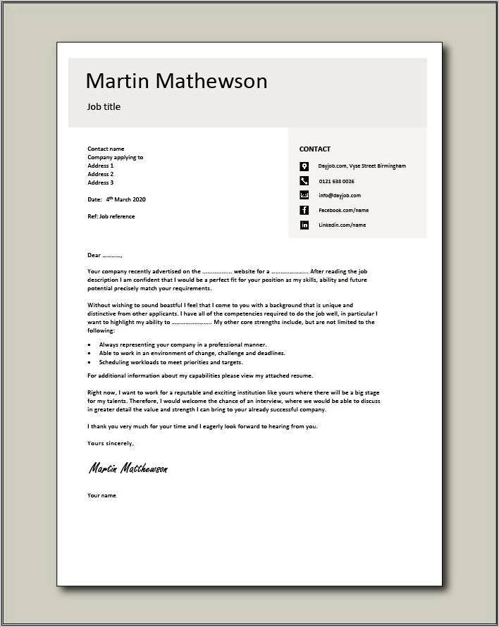 Resume Cover Letter Examples For Investigators