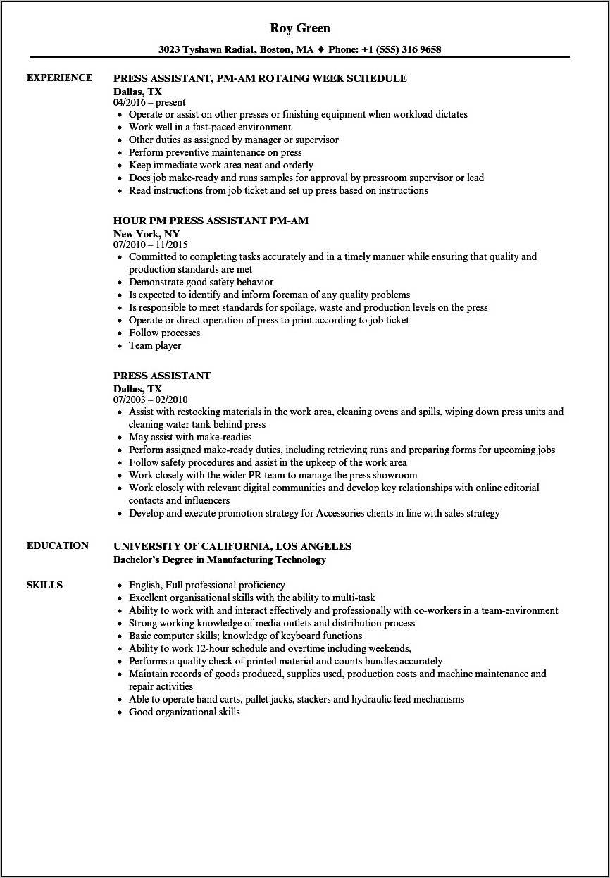Resume Examples For Dfps Assistant Objective