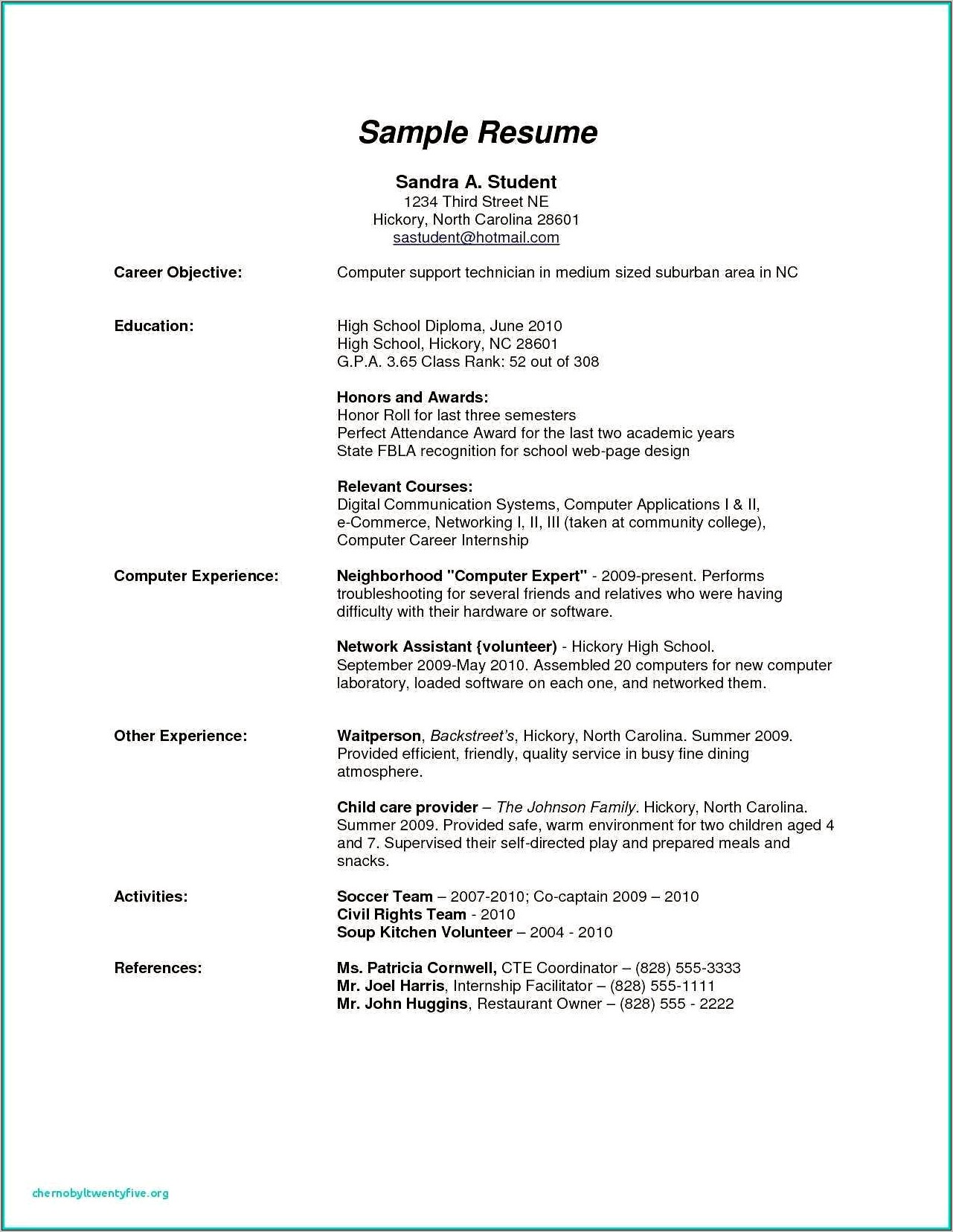 Resume Examples Without High School Diploma Resume Example Gallery