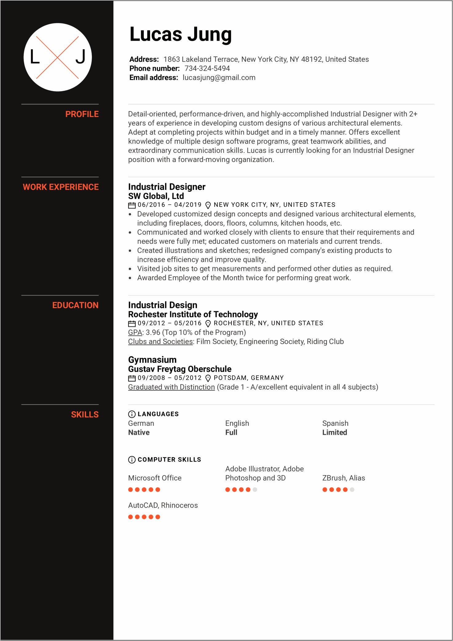 Resume For 1 Year Experience In Autocad
