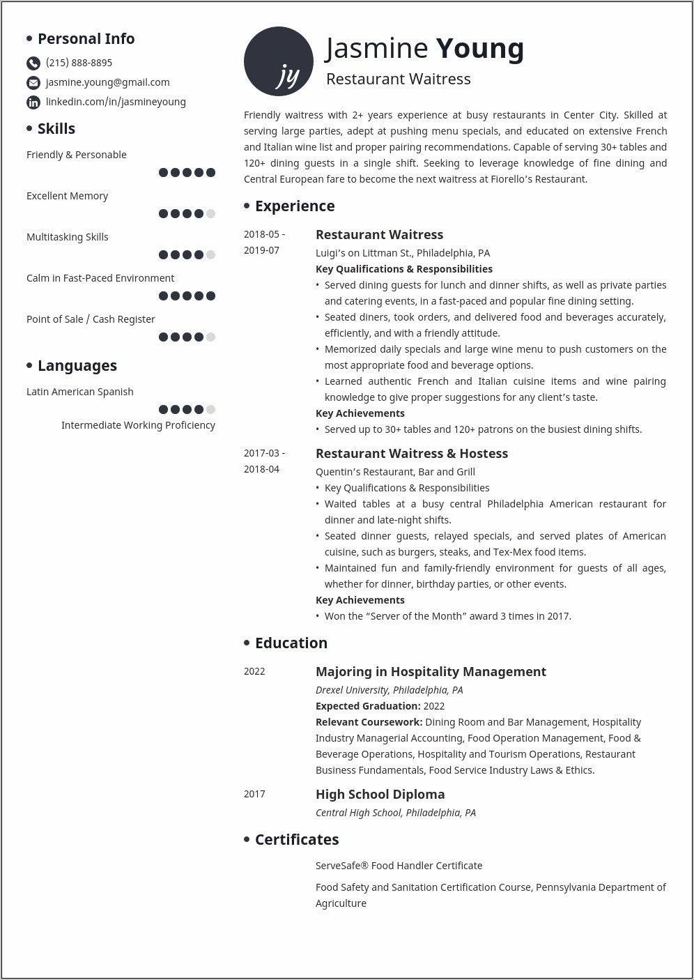 Resume For 17 Year Old With No Experience