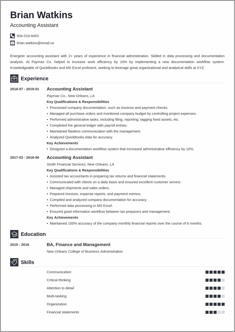 accounting resume no experience reddit