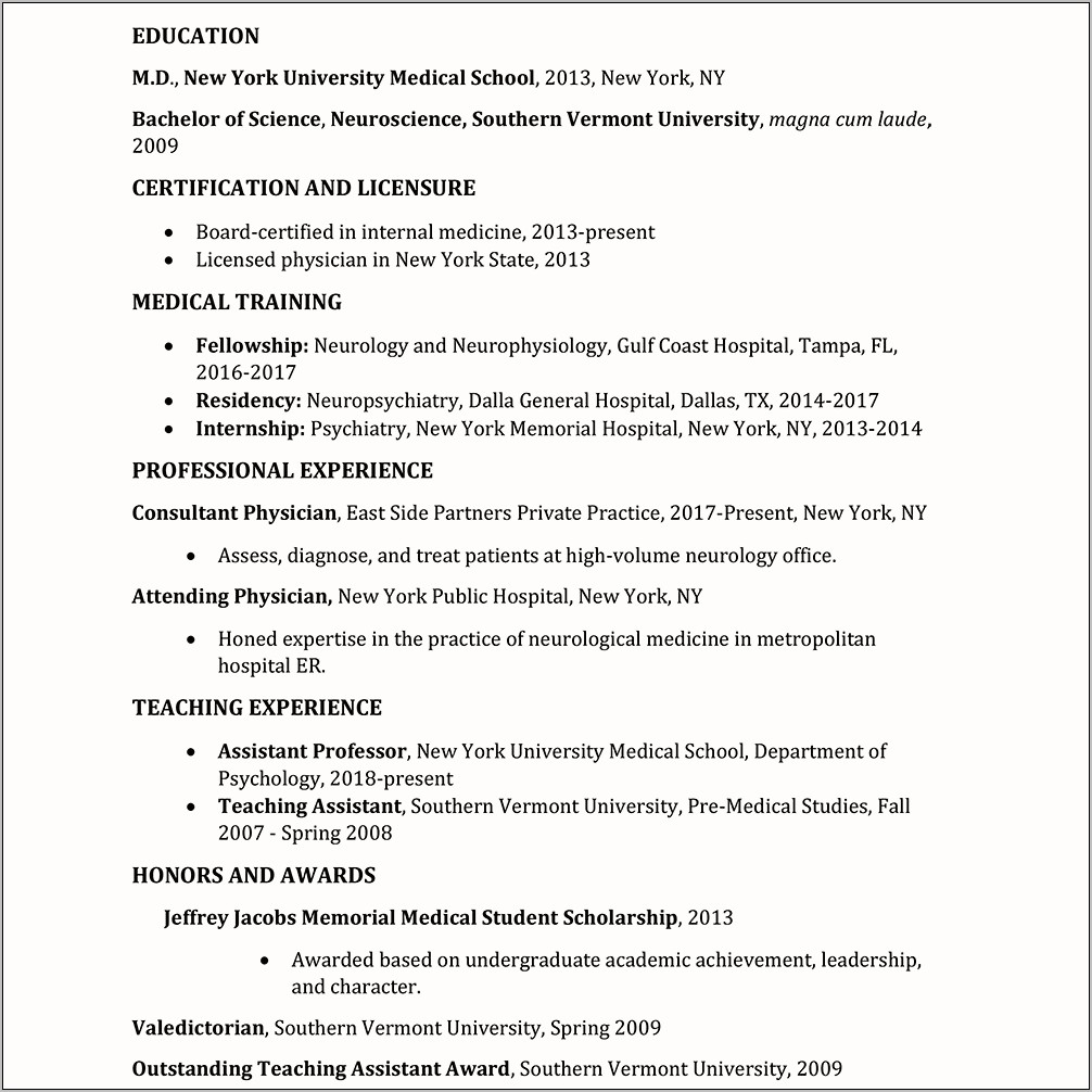 Resume For Medical Student Seeking Research Assistant Job