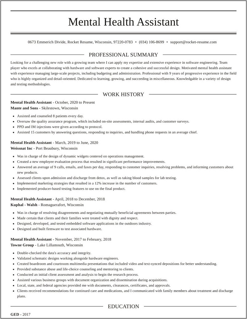 Resume For Office Manager In Psychiatry