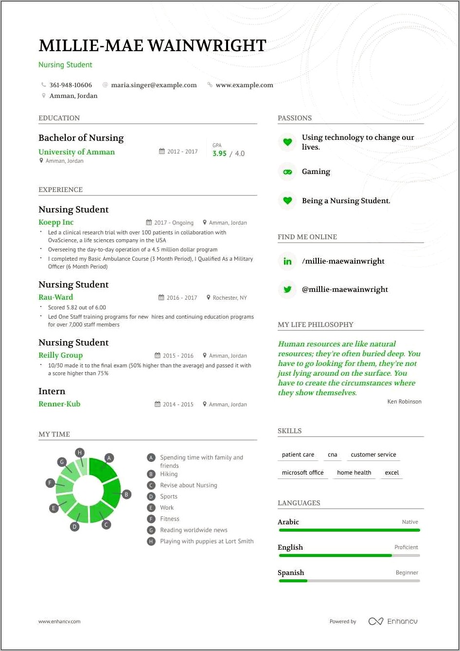 Resume Format For Entry Level Jordan Example