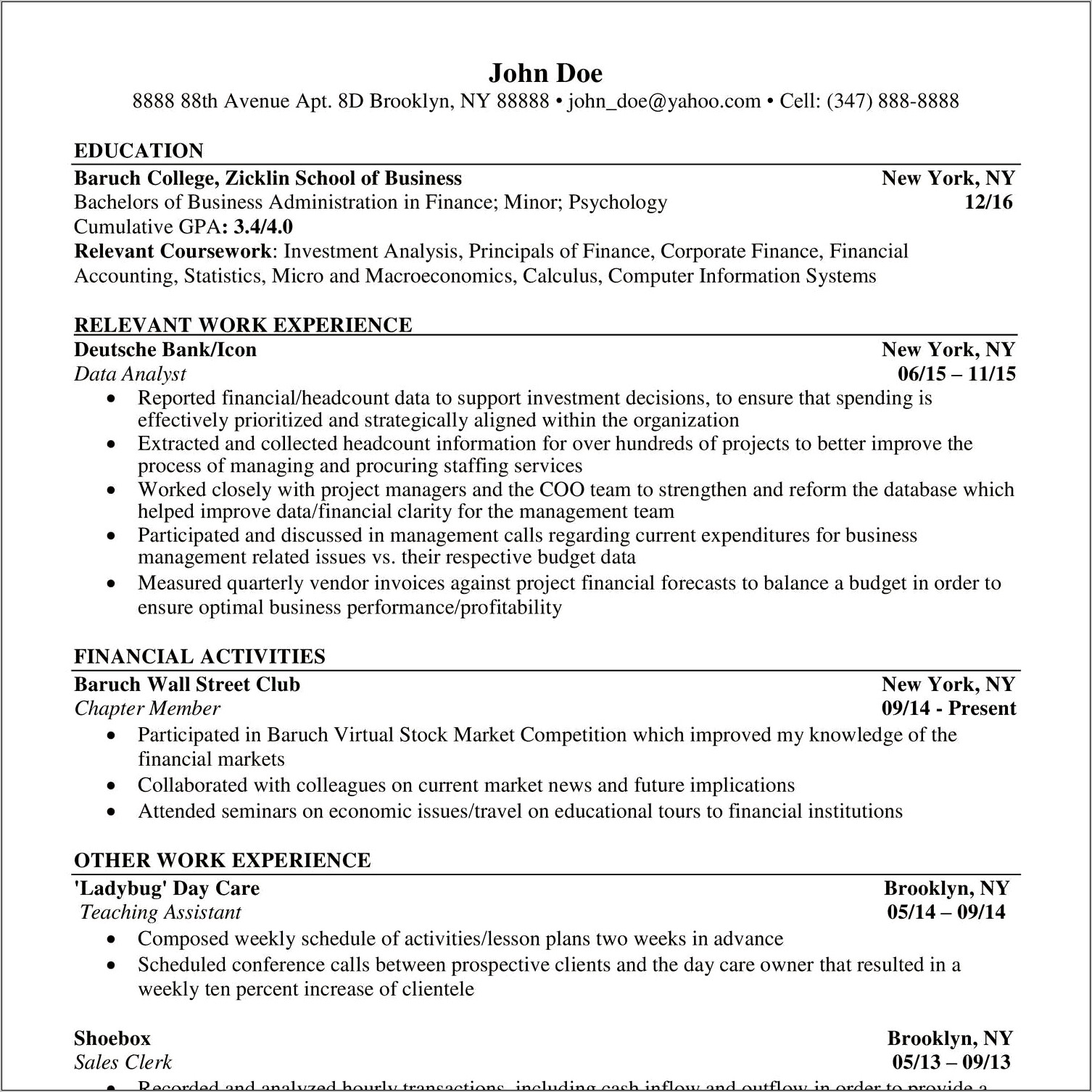 Resume Format Mistakes Law School Application Reddit