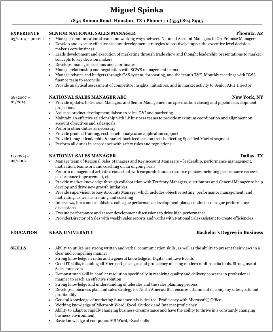 Resume Headline For Business Development Manager