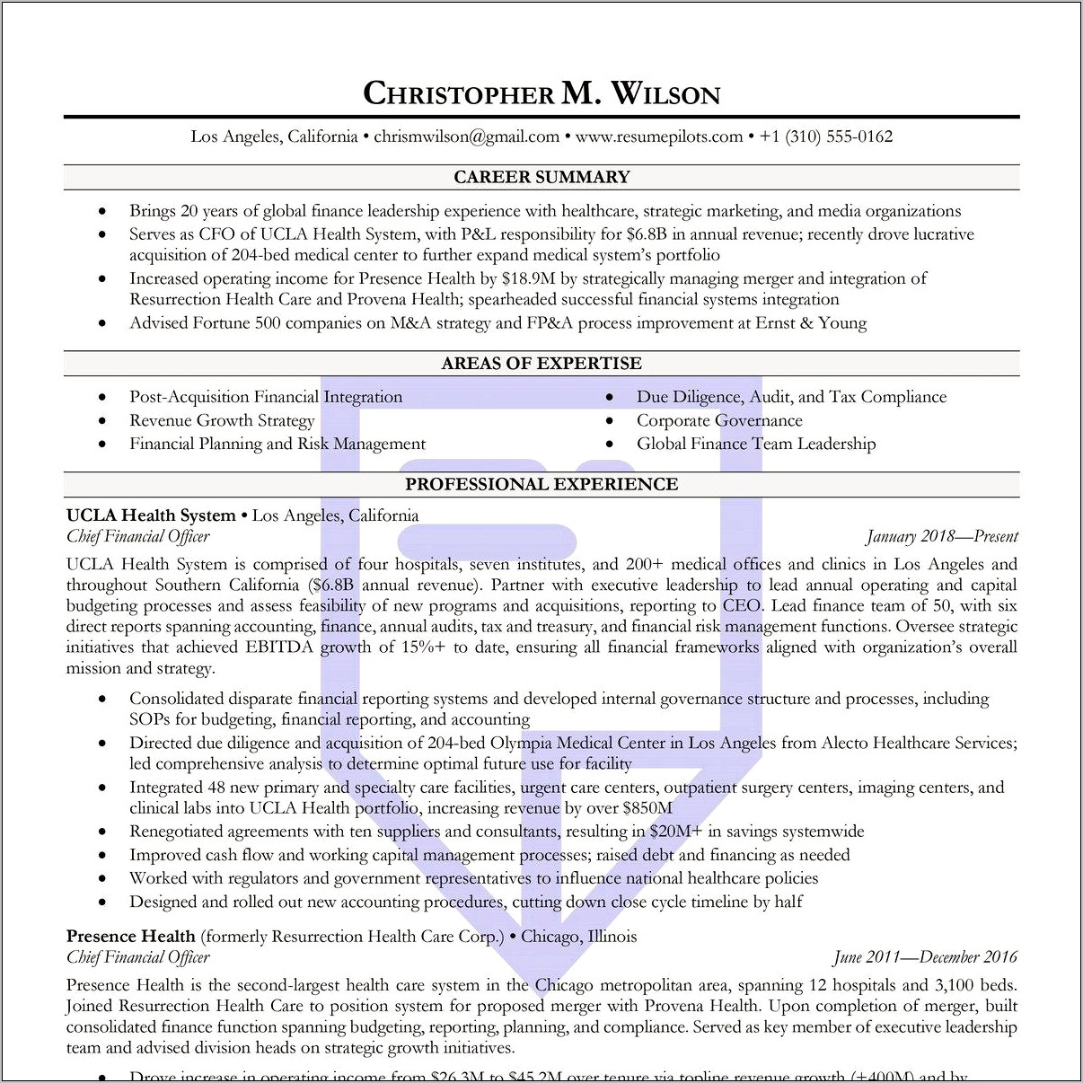 Resume Layouts And Templates For Management