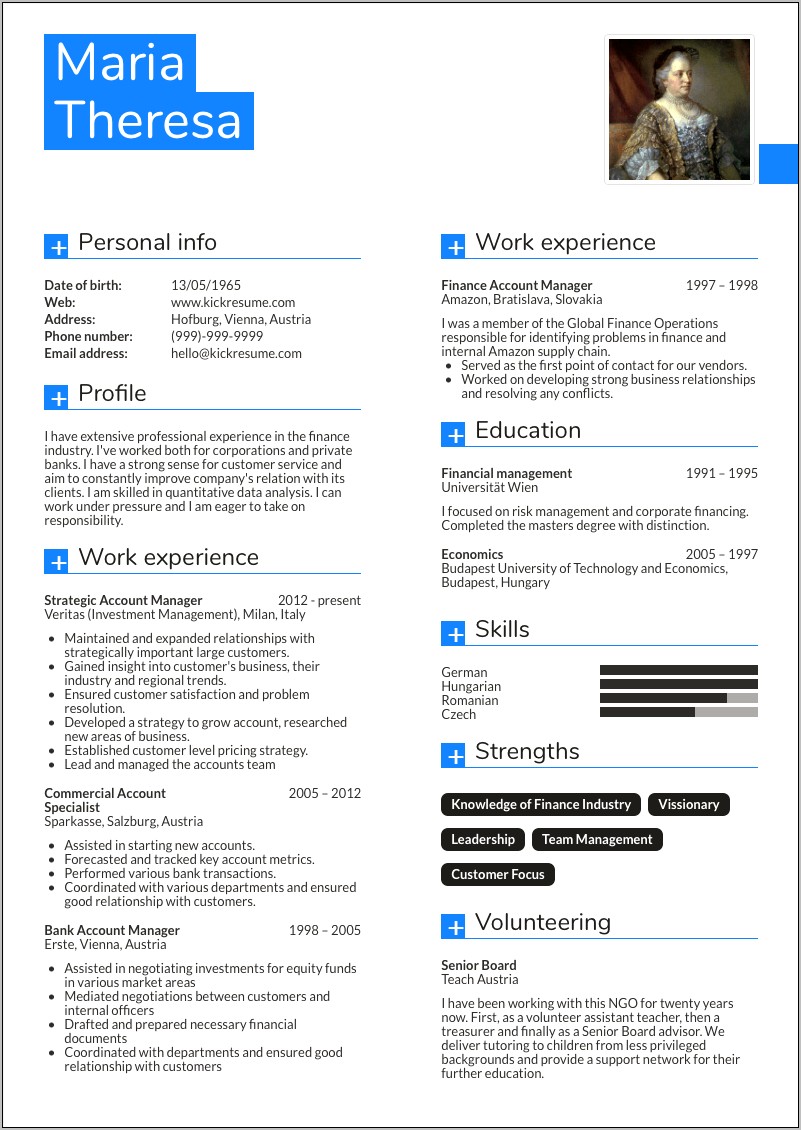 Resume Objective For Bank Manager Job