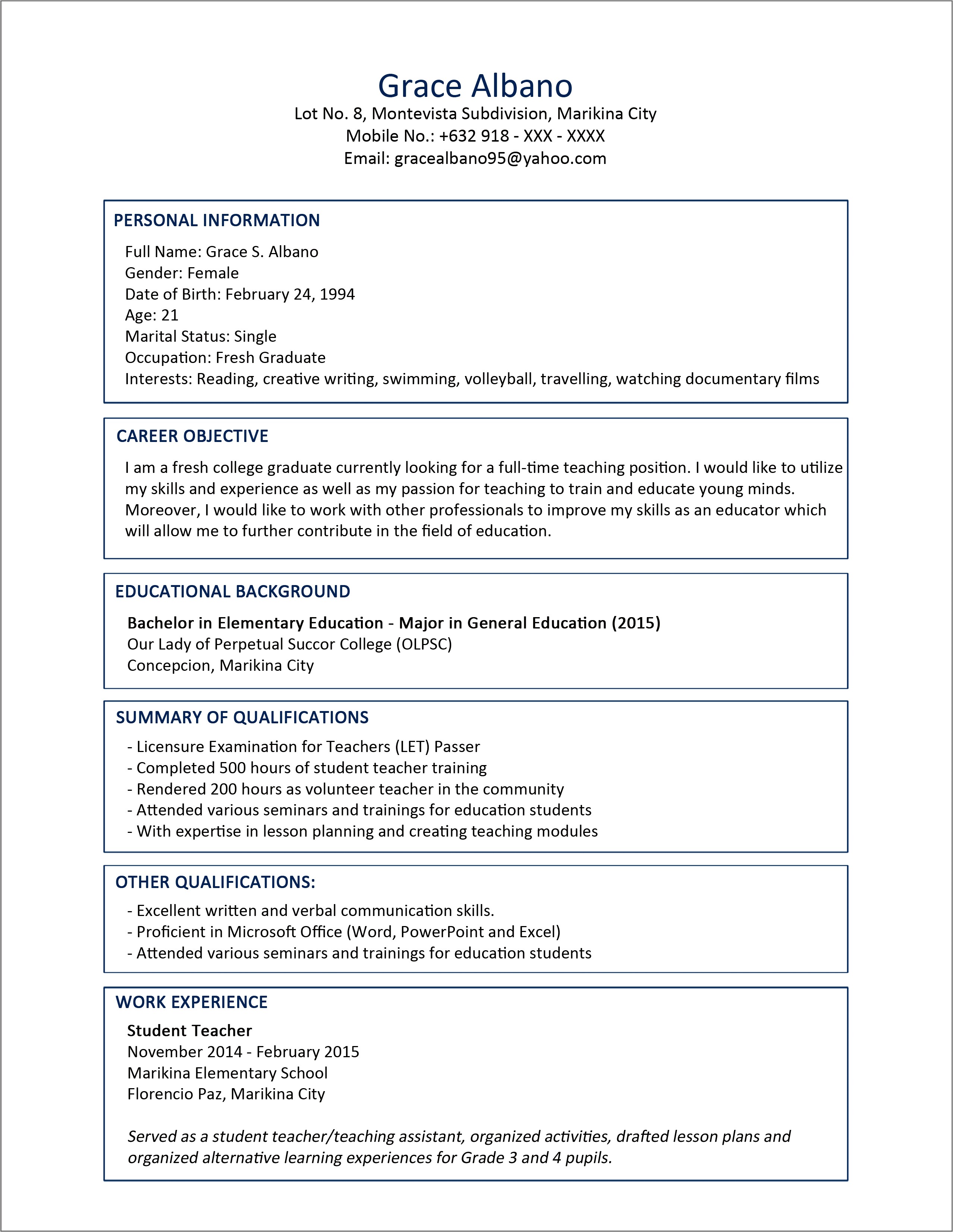 Resume Objective Ideas For Masters In Business Administration