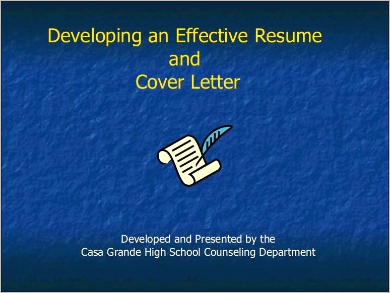 Resume Powerpoint Presentation For High School Students