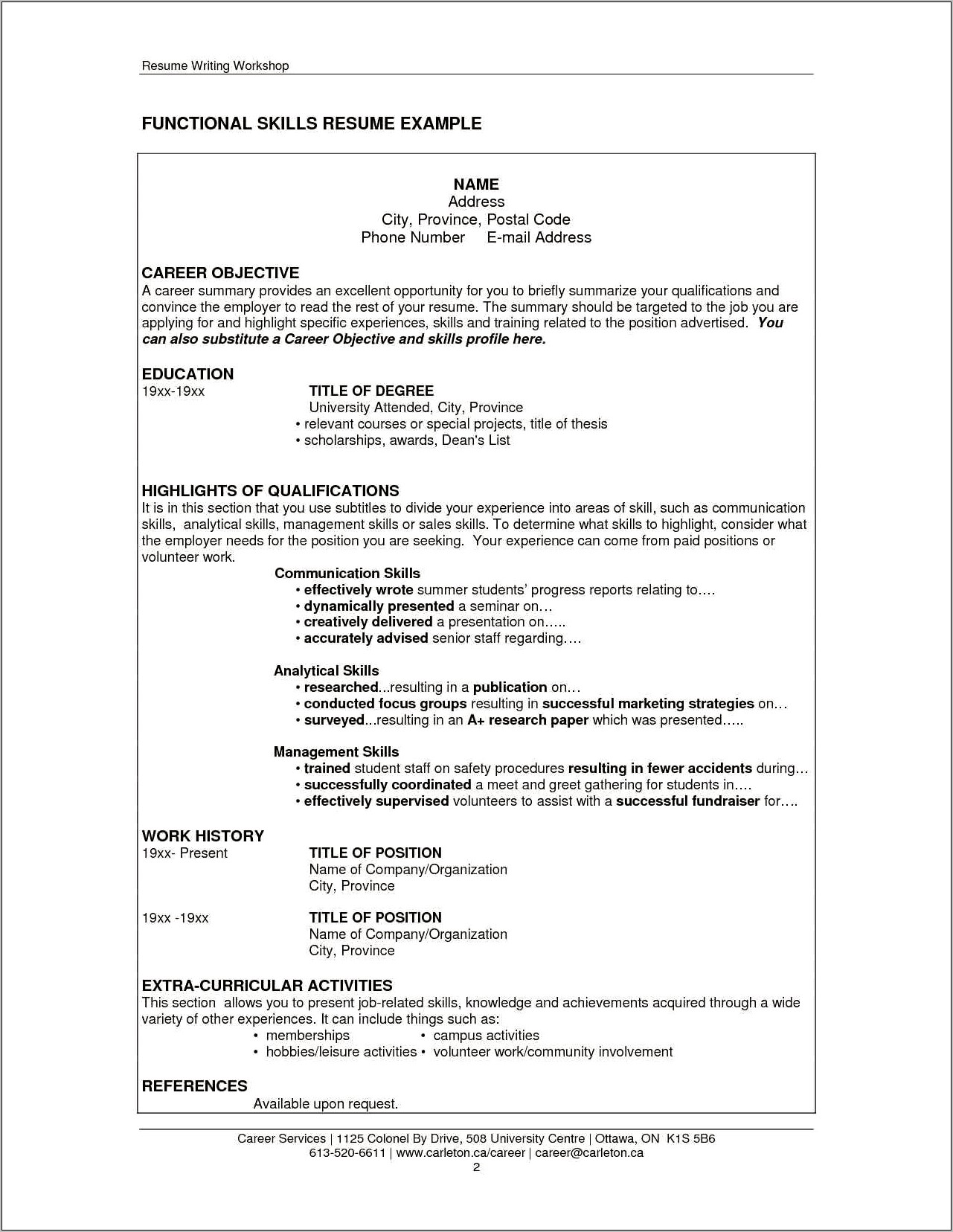 Resume Profile Examples For Director Position