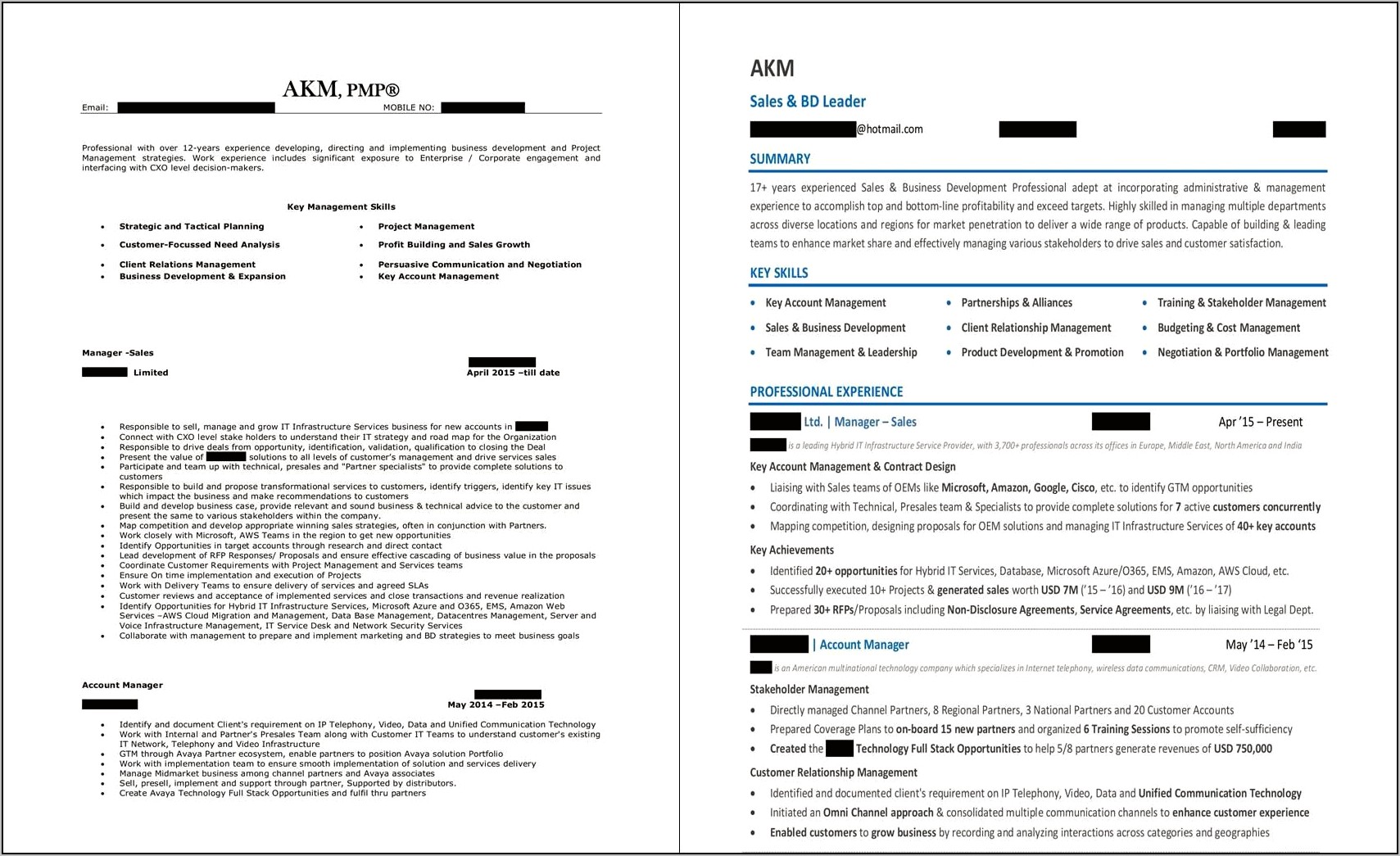 Skype For Business Sample Resume