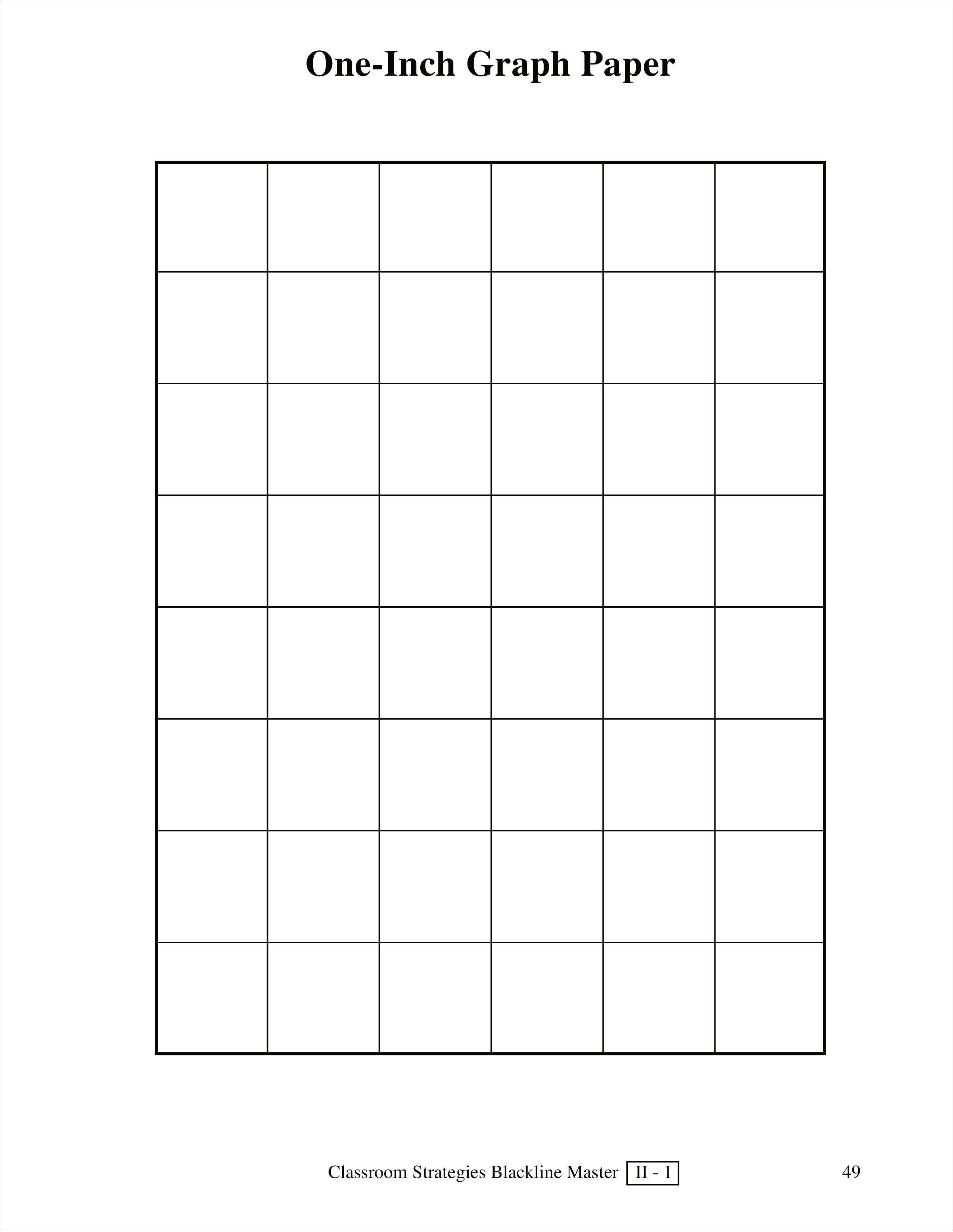 1 Inch Graph Paper Template Free