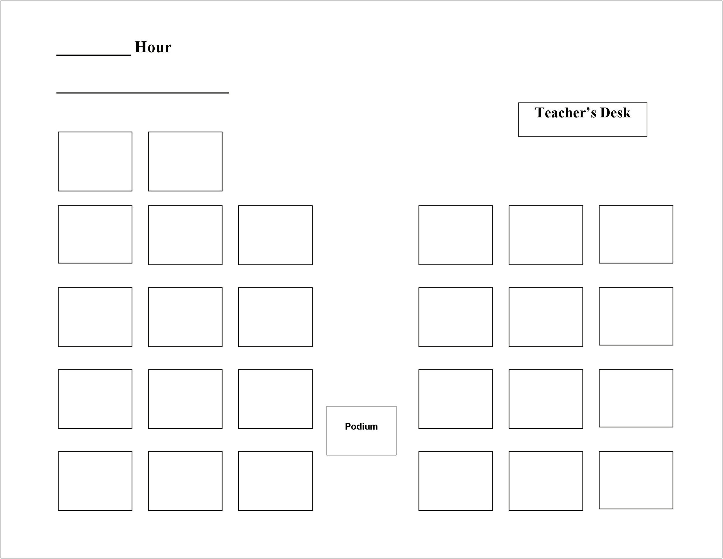 10 Seat Table Plan Template Free
