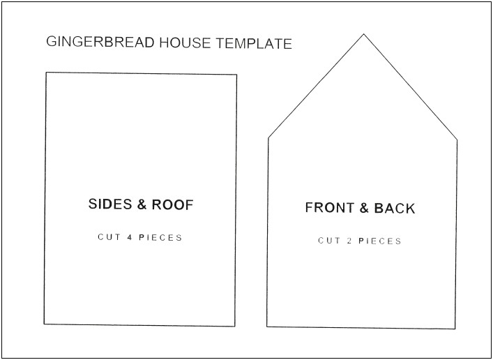 2 Story Gingerbread House Template Free