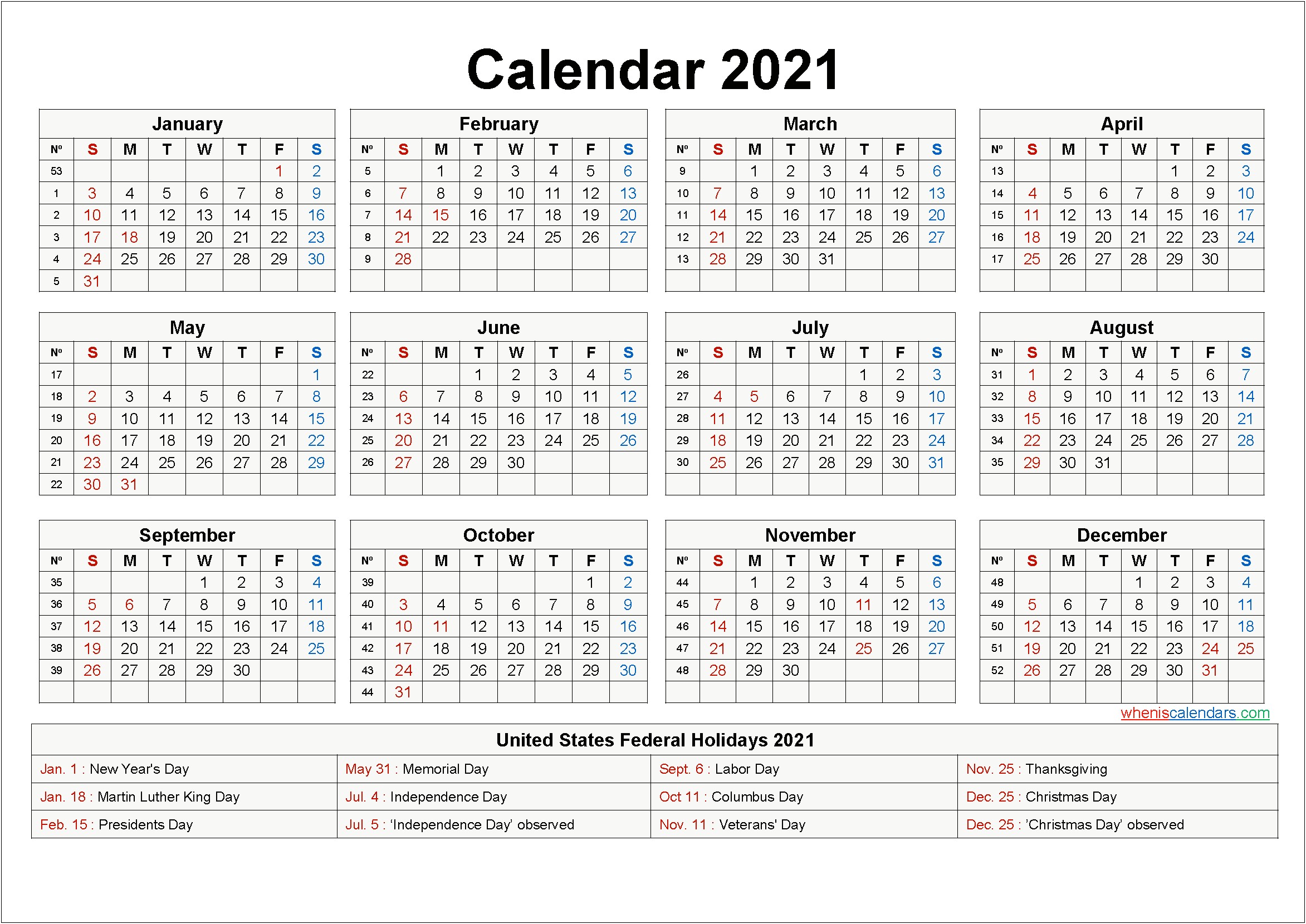 2016 Yearly Calendar Template Excel Free