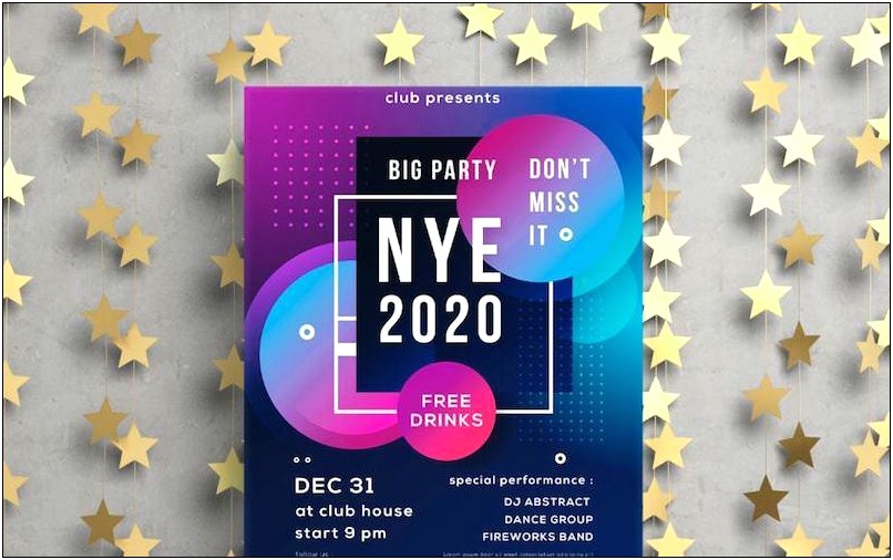 2018 New Years Eve Templates Free