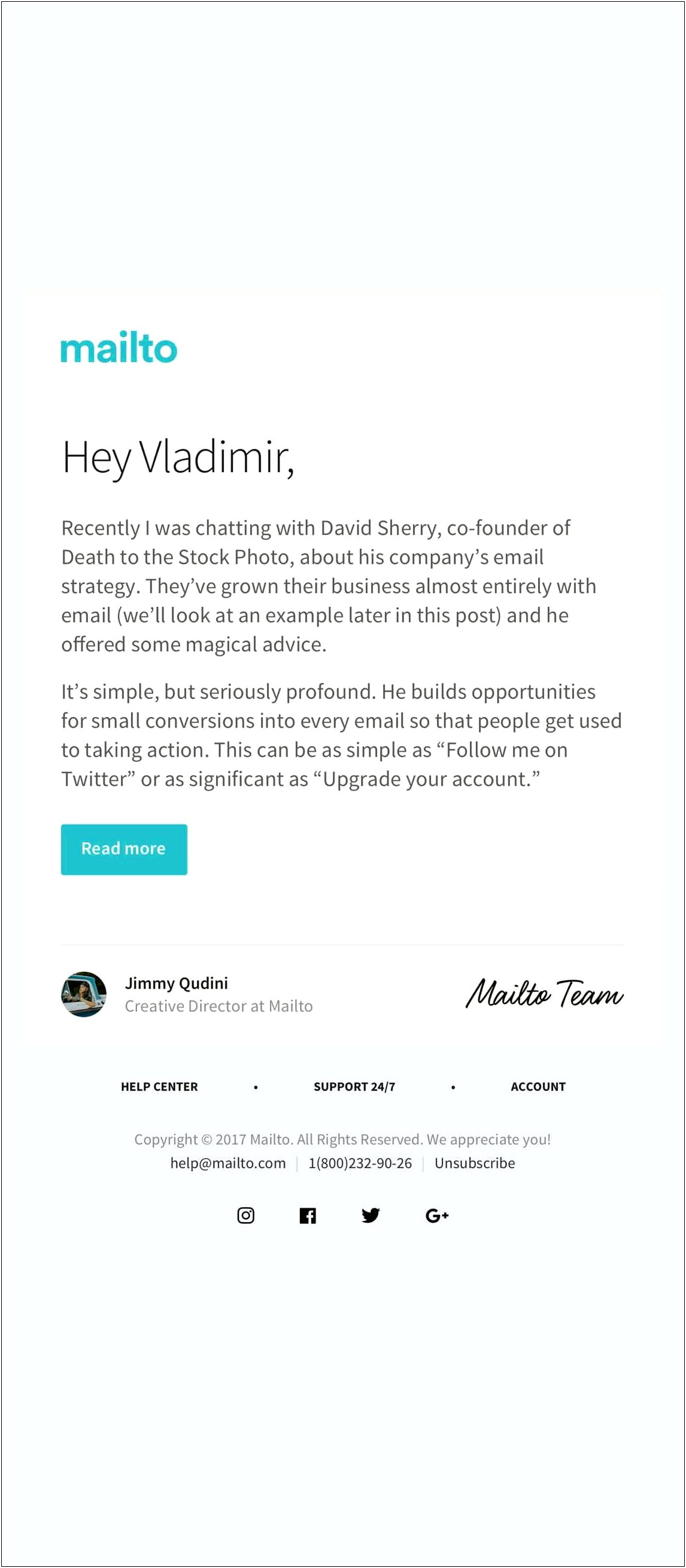 2019 Best Free Corporate Template Email