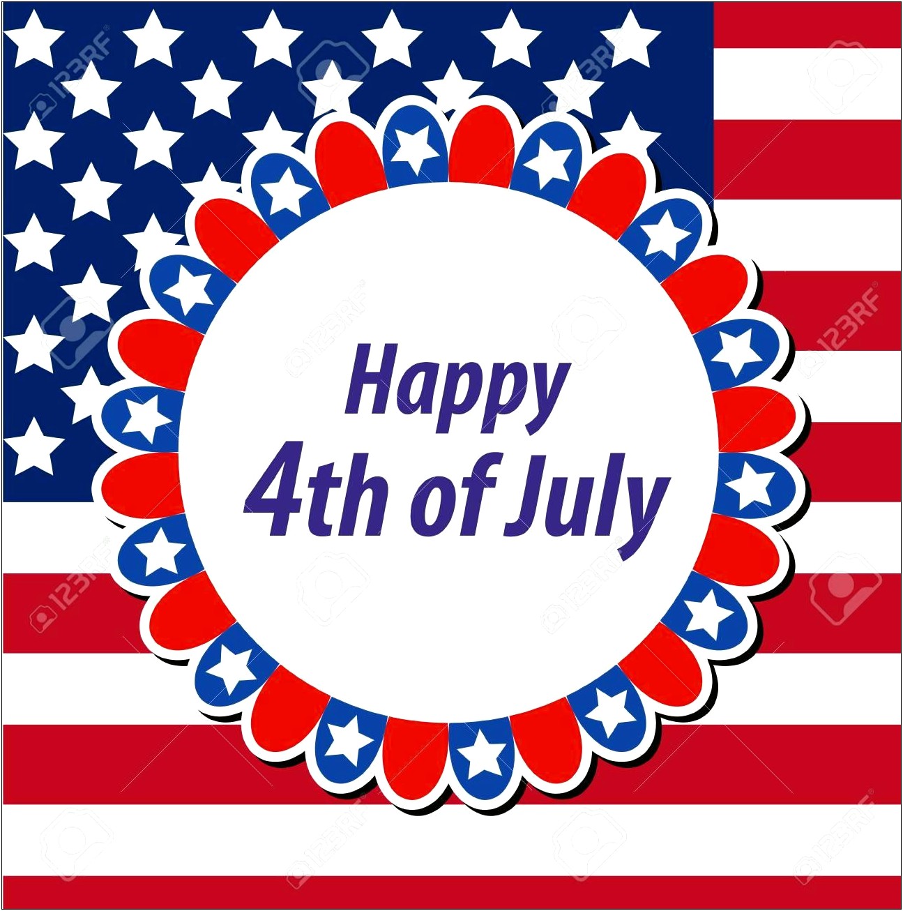 4th Of July Template Cards Free