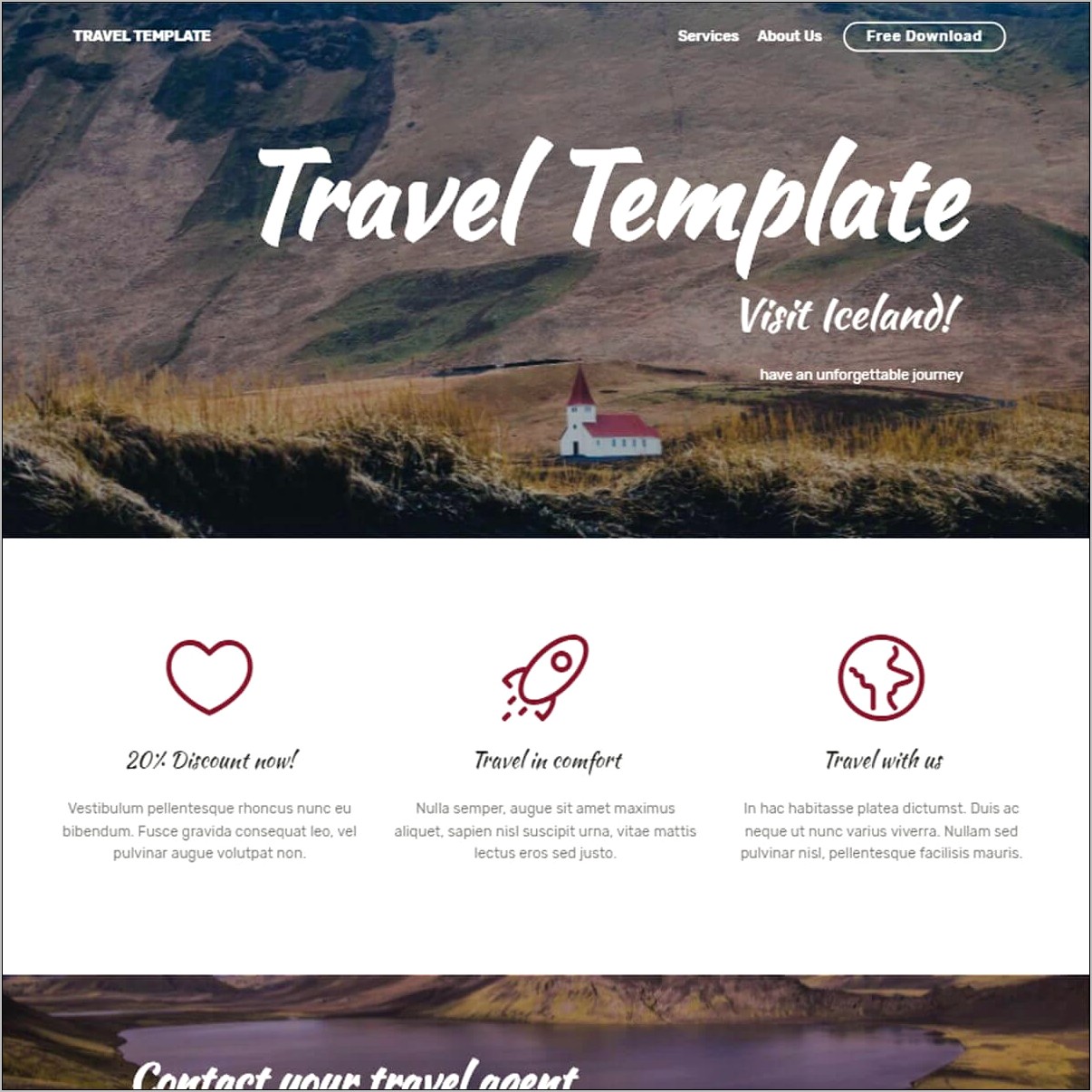 About Us Webpage Template Free Download