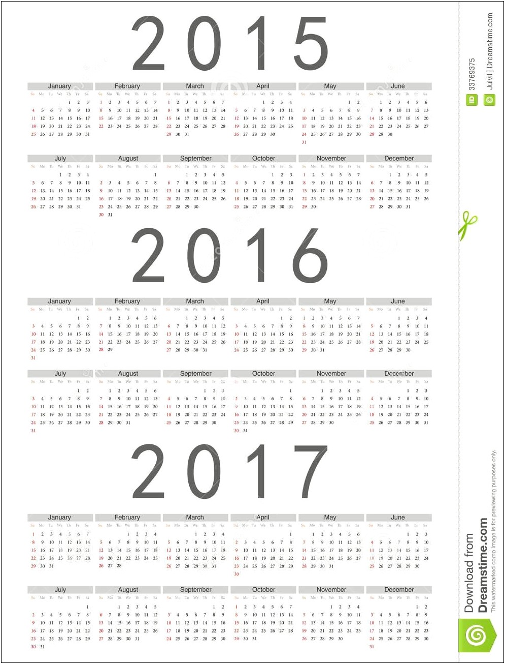 Adobe Illustrator Calendar Template 2016 Free