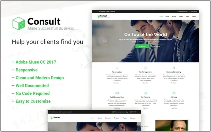 Adobe Muse Template Free Download 2017