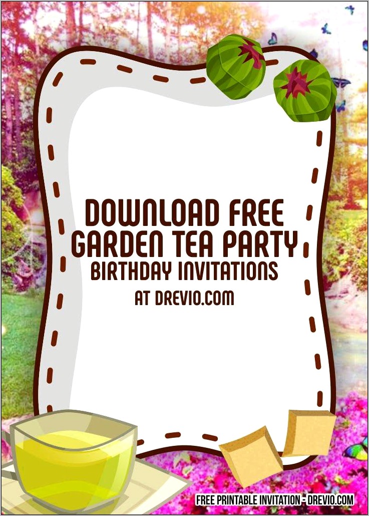 Afternoon Tea Invitation Template Free Download