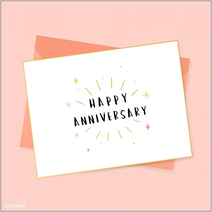 Anniversary Greeting Card Template Vector Free