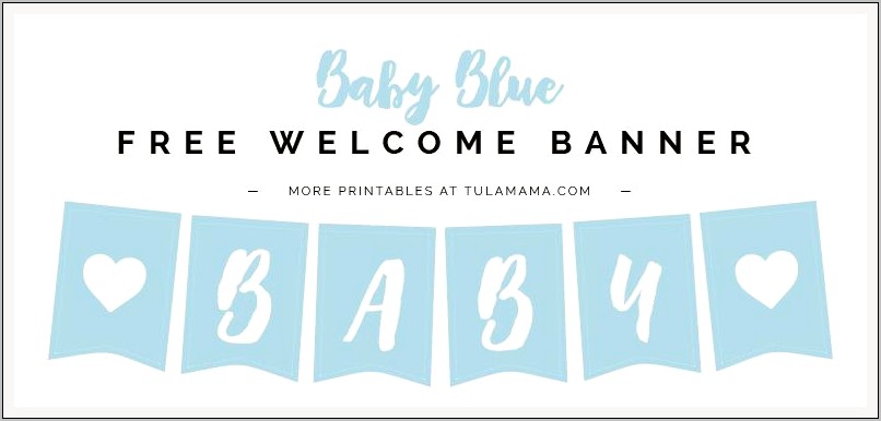 Baby Shower Welcome Sign Template Free