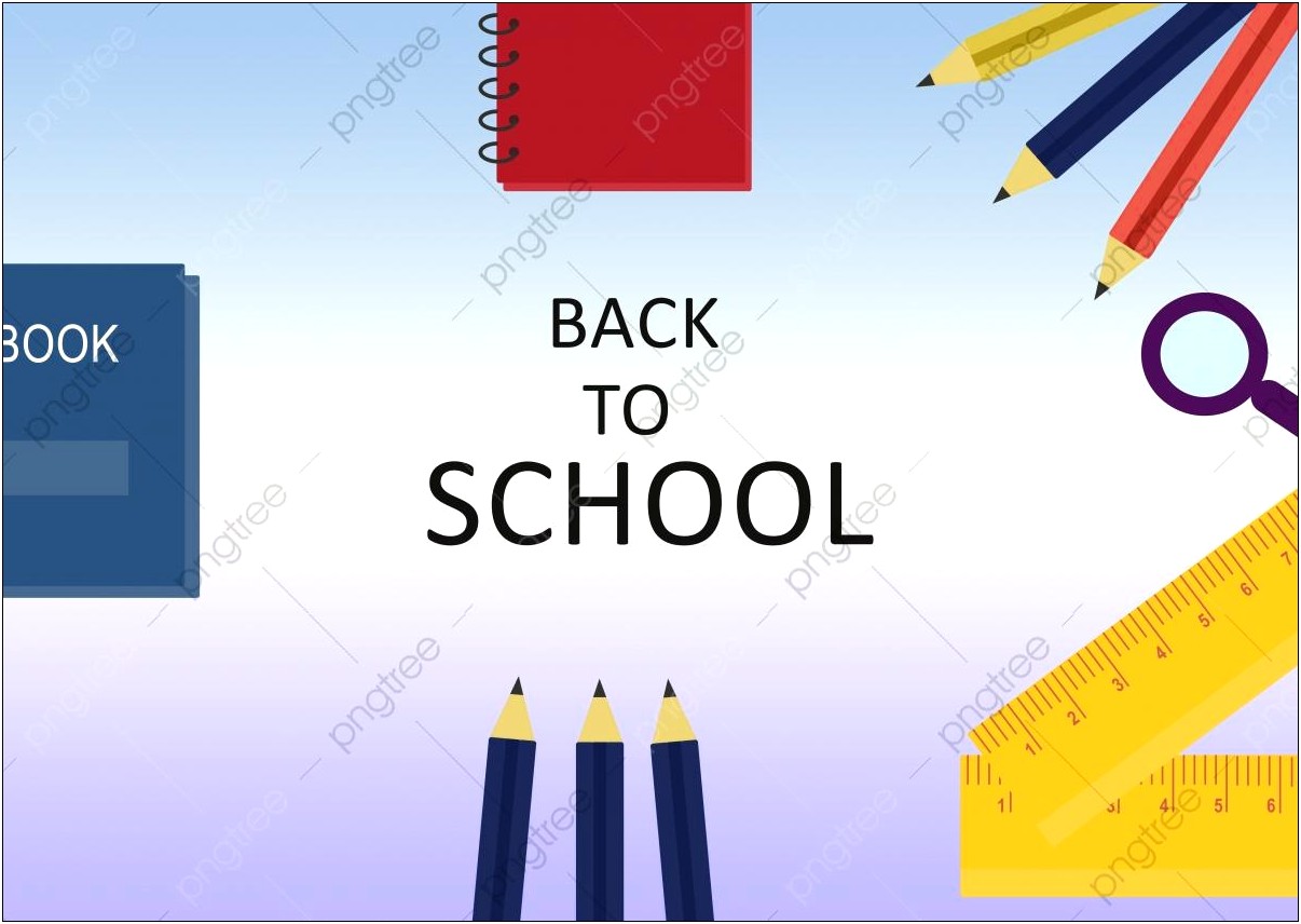 Back To School Backgroundl Free Template