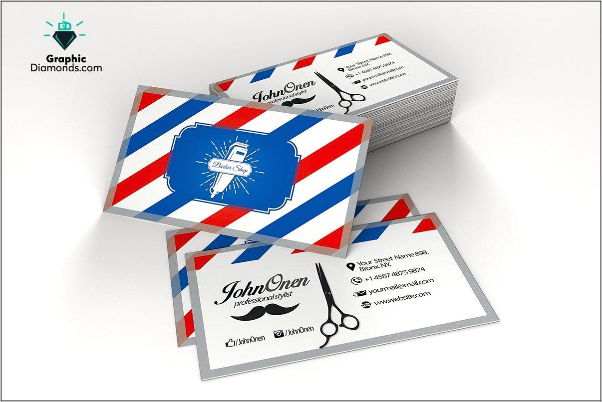 Barber Shop Business Cards Templates Free