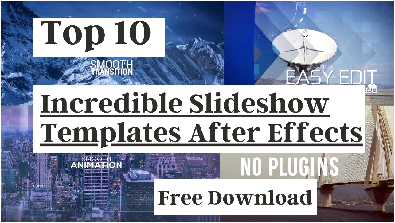 Best Free After Effects Slideshow Templates