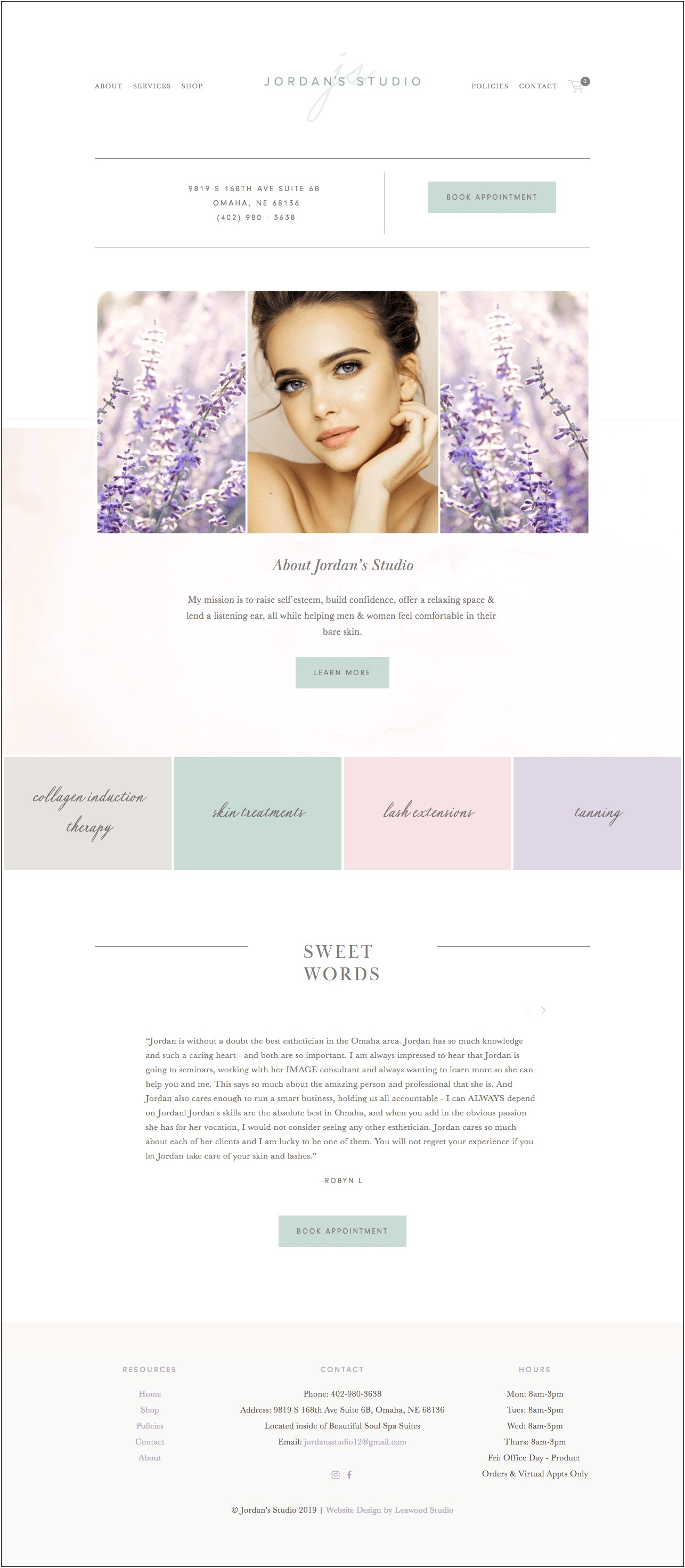 Best Free Squarespace Template For Spa