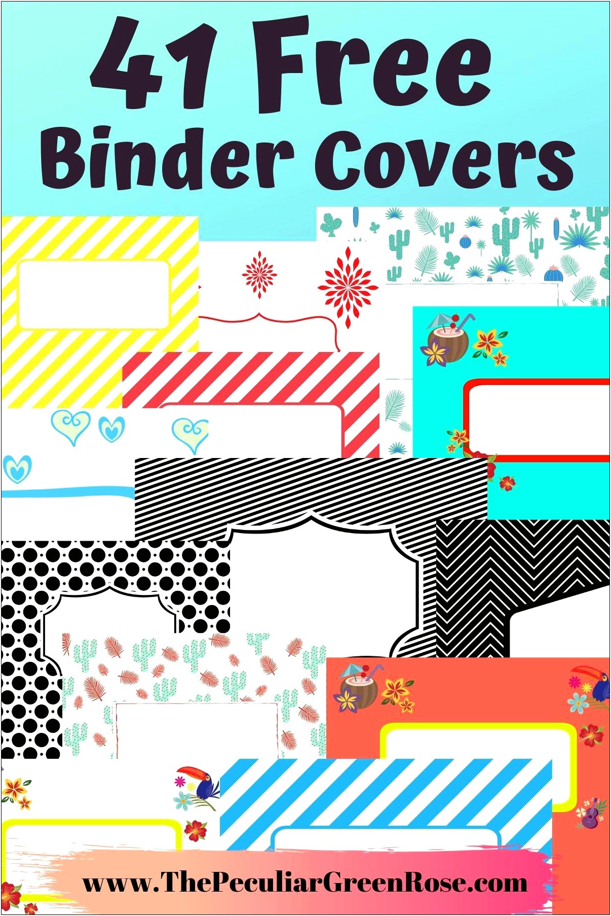 Binder Cover Sheet Template Free Professional